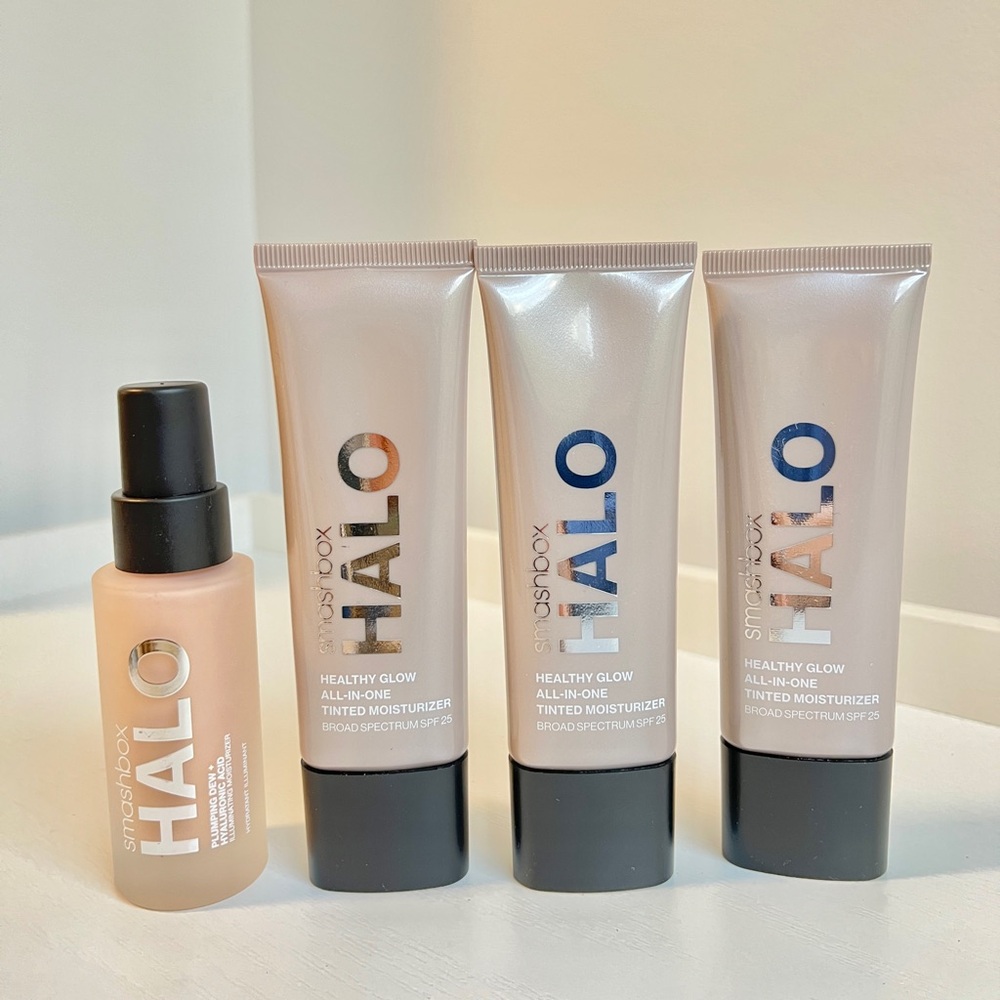 Smashbox Halo Plumping Dew Hyaluronic Acid & 3x Tinted moisturiser set
